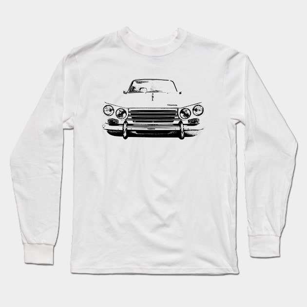 Triumph Vitesse 1960s classic car monoblock black Long Sleeve T-Shirt by soitwouldseem